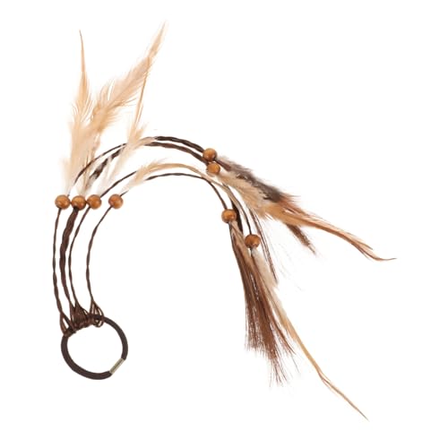 TOGEVAL Boho Haargummi Handgeflochten Weiches Haarseil Modischer Karneval Haarschmuck für Frauen Vielseitig als Haarband Armband Halskette Geeignet von TOGEVAL