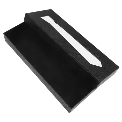 TOGEVAL Krawattenbox für Herren Schwarzes Schlangenleder Design Reise Krawattenetui Multifunktional Organizer für Krawatten und Accessoires von TOGEVAL
