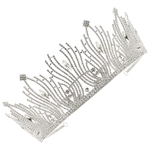 TOGEVAL Braut Tiara Strasskristall Krone Hochwertige Hochzeit Haarschmuck Damen Party Geburtstag Fest Jga Accessoire von TOGEVAL