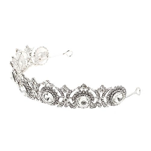 TOGEVAL Bridal Crown Vintage Stil Damen Haarschmuck mit Funkelnden Strasssteinen Leichte Prinzessin Tiara für Hochzeit Brautaccessoire für Besondere Anlässe von TOGEVAL