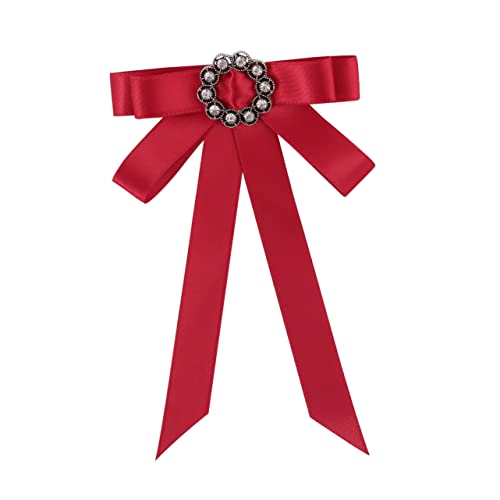 TOGEVAL Strassbrosche Mit Glänzender Schleife Hängebrosche Aus Legierung Und Leicht Und Sicher Für Kleidung Und Schals von TOGEVAL