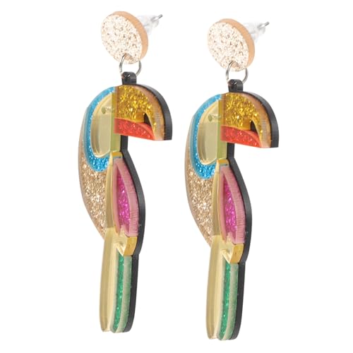 TOGEVAL Bunte Glitzer Ohrringe Damen Ohrschmuck Ohrhänger Modisch Süß Leichte Ohranhänger für Alltag Party von TOGEVAL
