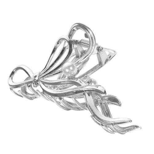 TOGEVAL Butterfly Krallenclip Damen Haarklammer mit Perlen Großer Stabiler Haarschmuck für Langes Haar Schmerzfrei Langlebig und Dekorativ für Alltag Make up Kochen und Sport von TOGEVAL