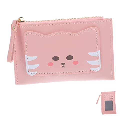 TOGEVAL Geldbörse Für Damen Mit Katzen-Design Kreditkartenetui Für Mädchen Muster Pu-Leder Geldbörse Mit Mehreren Kartenfächern von TOGEVAL