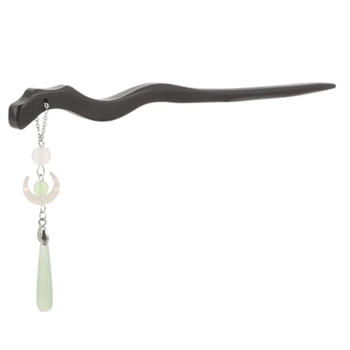 TOGEVAL Chinesische Haarnadeln Damen Mond Anhänger Haarstäbchen Antike Haarschmuck für Lange Haare Hanfu Zubehör Elegante Dutt Haarschmuck für Alltag und Fest von TOGEVAL