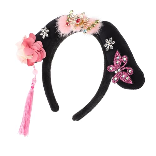 TOGEVAL Chinesisches Stil Haarkopfschmuck Spitzen Haarband Damen Elegant Leicht Tragebar Für Party Zeremonien Bankett von TOGEVAL