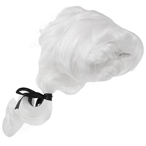 TOGEVAL Cosplay Judge Perücke Für Auftritte Elegante Weiße Anwalt Und Richter-wig Für Karneval Mottopartys Und Kostümveranstaltungen Für Schnelle Verwandlungen von TOGEVAL