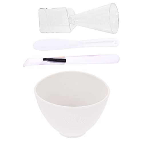 TOGEVAL DIY Silikon Rührschüssel Teilig mit Spatel Pinsel Löffel für Beauty Spa Zubehör Mädchen Gesichtspflege Zubehör Langlebig Leicht zu Reinigen von TOGEVAL