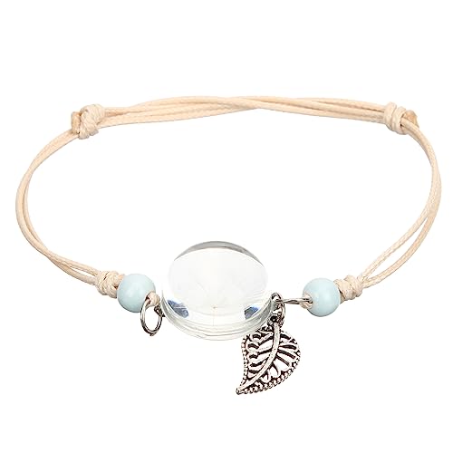 TOGEVAL Damen Armband mit Getrockneter Löwenzahnblume Leichtes Charm Armband für Frauen Komfortabel und Langlebig Modisches Schmuckstück für Alltag und Besondere Anlässe für Freundin und von TOGEVAL