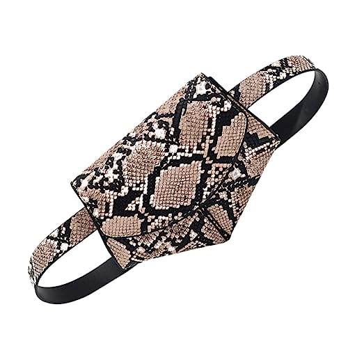 TOGEVAL Brusttasche für Damen Satteltasche Schlangenmuster Beutel Lippenstiftfach von TOGEVAL