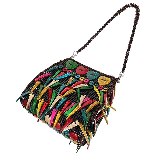 TOGEVAL Fransen-umhängetasche Damen Vintage Stil Tasche Mit Quaste Große Kapazität Für Handy Schlüssel Kosmetika Strand Ausflüge Shopping Wandern Camping von TOGEVAL