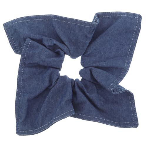 TOGEVAL Denim Haargummi für Dicke Haare Robuster Haarschmuck mit Schleifen Design für Verschiedene Frisuren für und Mädchen von TOGEVAL