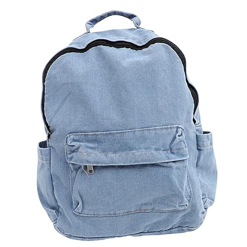 TOGEVAL Denim Rucksack Für Schule Und Freizeit Retro Schulrucksack Für Mädchen Großer Kapazität Daypack Robuste Und Stilvolle Tasche Für Reisen Arbeit Und Shopping von TOGEVAL