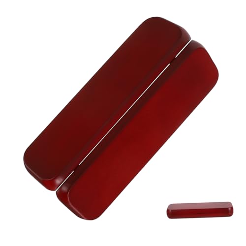 TOGEVAL Doppelschlitz Holzstiftkiste Brunnenpenstfall Büro Halskette Fall Retro -kugelschreiberhalter Armbandfall Holzstift -schutzhülle Federmäppchen Aus Holz Geschnitzte Holzstiftkoffer von TOGEVAL