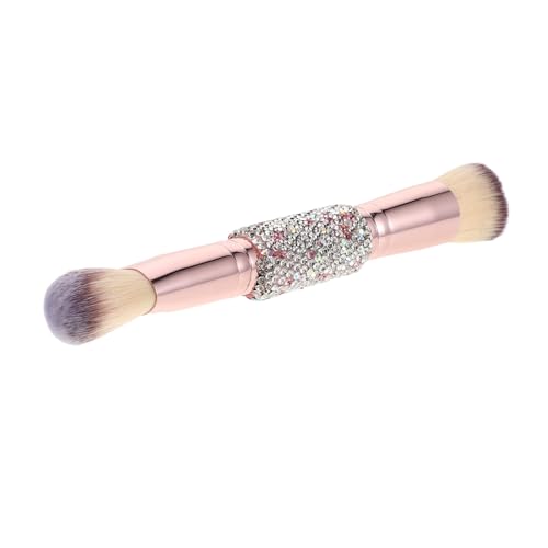 TOGEVAL Dual-ended Makeup Brush mit Weichen Borsten und Luxuriösem Strassgriff Geeignet für Flüssige Foundation Puder und Formgebung Sanfte Anwendung für Empfindliche Haut Praktisches von TOGEVAL