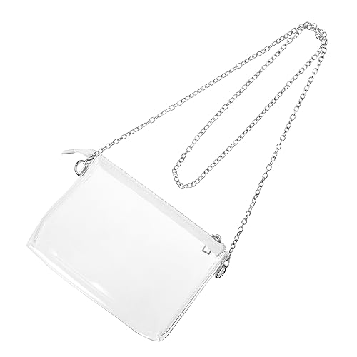 TOGEVAL Konzerttasche Für Damen Transparente Tasche Mit Reißverschluss Durchsichtige Geldbörse Stadiontasche Kleine Umhängetasche Für Karten Und Handy von TOGEVAL