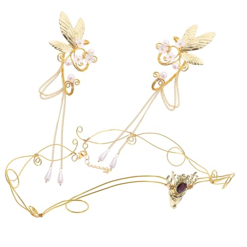 TOGEVAL Ear mit Quasten Nicht Piercing Ohrschmuck für Frauen und Teenager Märchenhafte Kronen design Ohrmanschetten Hautfreundlich und Leicht Stilvolle Damen Ohrclips von TOGEVAL