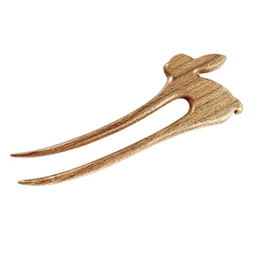 TOGEVAL Einstellbare Holz Haarnadel für Damen Klassischer Updo Hair Stick Handgefertigte Chignon Haargabel aus Sandelholz Eleganter Haarknotenhalter für Alltag Party und Festival von TOGEVAL