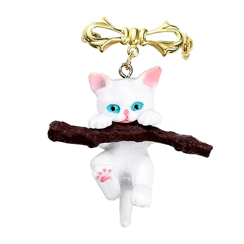 TOGEVAL Einzigartige Brosche Mit Katzenmotiv Stilvolle 3d-anstecknadel Modisches Dekoratives Accessoire Katzenbrosche Für Das Outfit von TOGEVAL