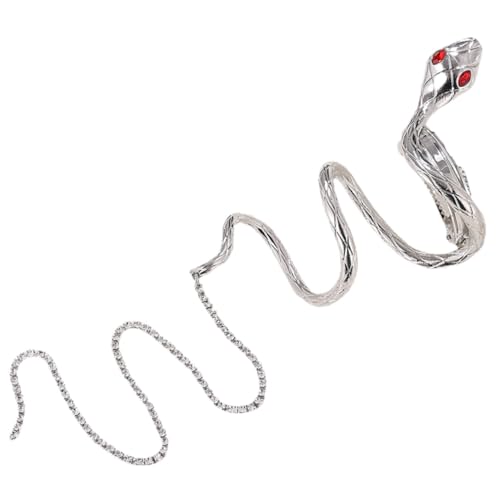 TOGEVAL Elegante Schlangen Haarklammer mit Kette für Lange Haare Modischer Haarschmuck für Pferdeschwanz und Zopffrisuren Komfortabler Clip ziehfrei für Damen und Teens bei Partys und von TOGEVAL