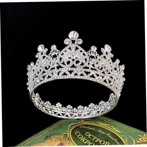 TOGEVAL Eleganter Braut Haarschmuck aus Legierung mit Funkelnden Kristallen Hochkarätige Silber Krone für Hochzeit Festliche Anlässe Geeignet für Bräute und Hochzeitsgäste von TOGEVAL