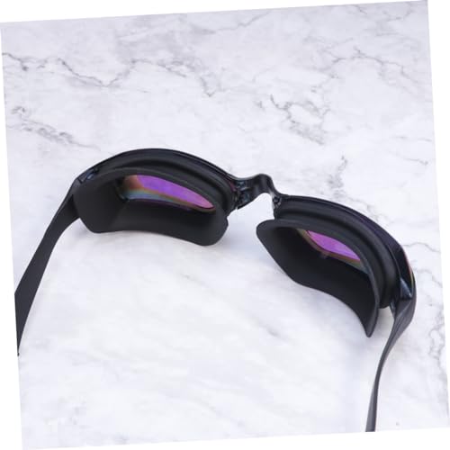TOGEVAL Elektroplattierte Schwimmbrille mit Fog Beschichtung Flexibler Rahmen UV Schutz Verstellbar Komfortabel für Herren und Damen Modisches Schwarz für Schwimmausrüstung von TOGEVAL