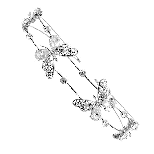 TOGEVAL Haarspangen Damen Mit Strass Schmetterlinge Kopfschmuck Stirnband Frauen Für Party Hochzeit Dekoratives Stirnband von TOGEVAL