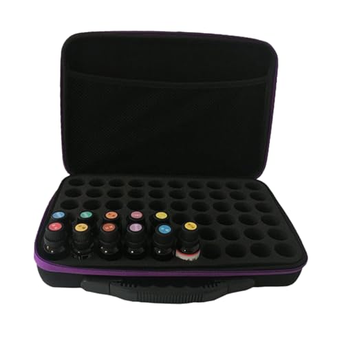 TOGEVAL Fächer Ätherische Öl Aufbewahrungstasche Tragbar Stoßfestes Organizer Reisebox für Flaschen Aromatherapie Ölflaschen Tasche mit Griff Farbe Zufällig Zufällige Zufällige Farbe von TOGEVAL
