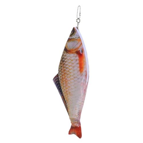 TOGEVAL Fischförmiges Federmäppchen mit Reißverschluss Kreativer Schreibwaren Organizer für Schule Vielseitige für Stifte Make Up und Kleine Accessoires Langlebiges von TOGEVAL