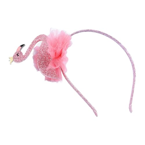 TOGEVAL Flamingo Haarreif Süßes Cartoon Stirnband für Party und Bühnenauftritte Langlebiger Bequemer Haarreifen mit Lebendigem Flamingo Design für Hawaii Mottoparty und Kostüm von TOGEVAL