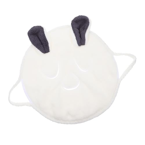 TOGEVAL Fleece Gesichtstuch mit Drei Löchern Dickes Feuchtigkeitsspendendes Hot und Cold Compress Handtuch für Damen Hautfreundlich Wiederverwendbar für Gesichtspflege von TOGEVAL