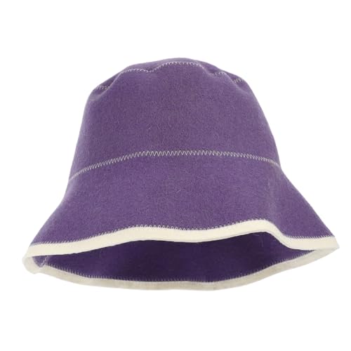 TOGEVAL Gefütterter Sauna Hut aus Weicher Saugfähiger Wolle Schnell Trocknend Hitzebeständig Unisex Badekappe für Dampfbad und Sauna Geschenk für Saunagänger und Wellnessfreunde von TOGEVAL