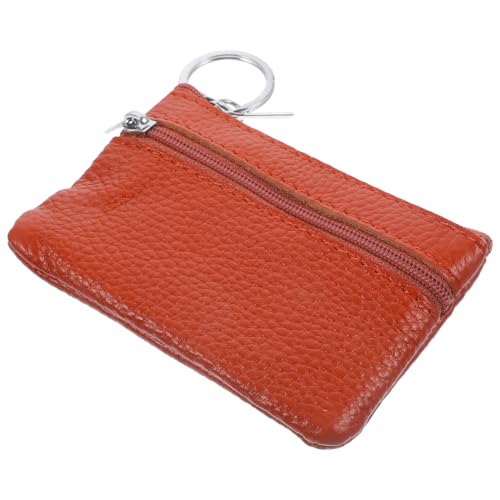 TOGEVAL Damen Portemonnaie Echtem Mit Schlüsselring Mini Münzbeutel Für Geld Zubehör Und Kleingeld Und Vielseitig Verwendbar von TOGEVAL