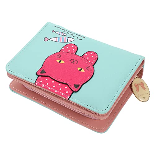 TOGEVAL Geldbörse Münze Brieftaschen für Damen Telefon Brieftasche ändern aufbewahrungssack Storage Pockets Kleider handgelenkbandage Lagerhalter wechseln Kartentasche PU-Leder Light Green von TOGEVAL