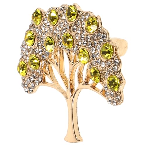 TOGEVAL Glänzende Geldbaum Brosche aus Langlebiger Zinklegierung mit Filigranem Hohlmuster Modischer Anstecknadel für Damen Kleidung Vielseitiges Accessoire für Schals Hüte Besondere von TOGEVAL