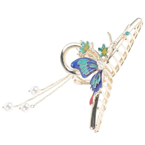 TOGEVAL Große Haarklammer Schmetterling Metall mit Quasten Starker Griff für Dickes und Langes Haar Modisches Haarschmuck accessoire für Frauen und Mädchen für Alltag und Festliche von TOGEVAL