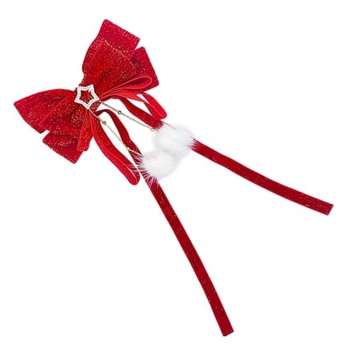 TOGEVAL Große Haarschleife Haarspange Mit Pompon Für Frauen Und Mädchen Schönes Haaraccessoire Für Hochzeit Geburtstag Und Alltag Rutschfest Und Elegant von TOGEVAL