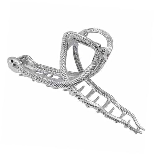 TOGEVAL Große Metall Haarkralle für Dickes Haar Schlangen Design Haarklammer aus Legierung Stabile Haarspange für Damen Alltag Büro Shopping und Reise Eleganter Haarschmuck mit Glatter von TOGEVAL