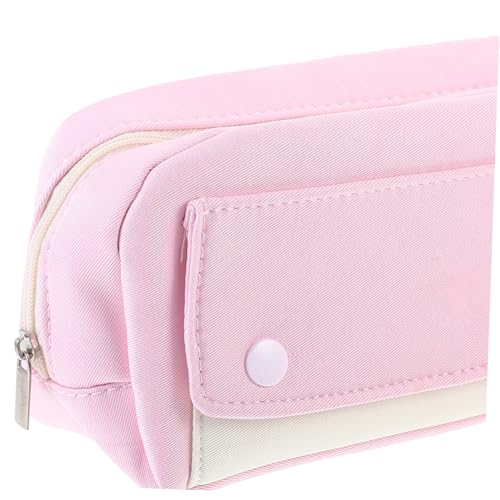 TOGEVAL Große Polyester Federmappe mit Reißverschluss Geräumiger Schüler Stiftebeutel für Mädchen Multifunktionaler Schreibwaren Organizer Leichter Taschenbeutel für Büro und Schule von TOGEVAL