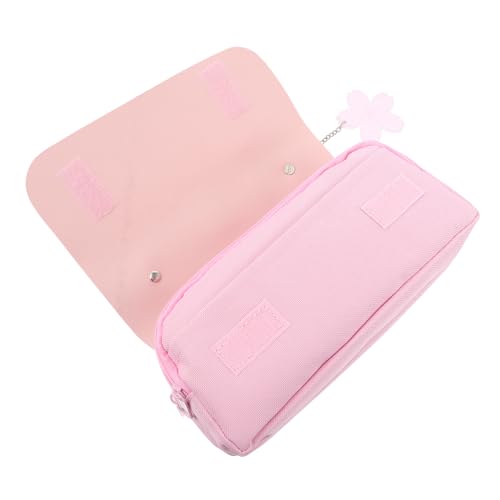 TOGEVAL Großes Federmäppchen mit Doppeltem Reißverschluss Geräumige Studententasche für Stifte Praktisches Schreibwarenetui in Rosa Multifunktionale Aufbewahrung für Schule und Büro von TOGEVAL