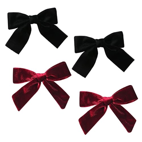 TOGEVAL 4stücke Schleifen Haarspangen Samt Haarklammern Party Haar Accessoires Dekorative Haarnadeln Für Frauen Mädchen von TOGEVAL
