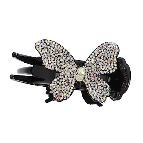TOGEVAL Haarklammer für Mädchen mit Funkelnden Strasssteinen Rutschfestes Haarclip Design Geeignet für Mittleres Dickes Haar Vielseitiger Haarschmuck für Partys Hochzeiten und Alltag von TOGEVAL