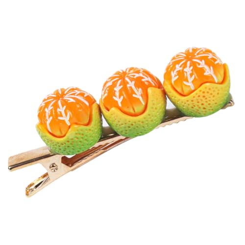 TOGEVAL Orange Haarspange Damen Mit Fruchtdesign Süße Kleine Haarnadel Für Mädchen Sicherer Grip Lebendige Haaraccessoires Für Freizeit Und Alltag von TOGEVAL