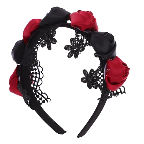 TOGEVAL Halloween Haarspange Mit Simulation Blumen Stimmungsvolles Stirnband Für Partys Und Fotos Ideales Kopfschmuck Accessoire Für Damen Und ädchen von TOGEVAL