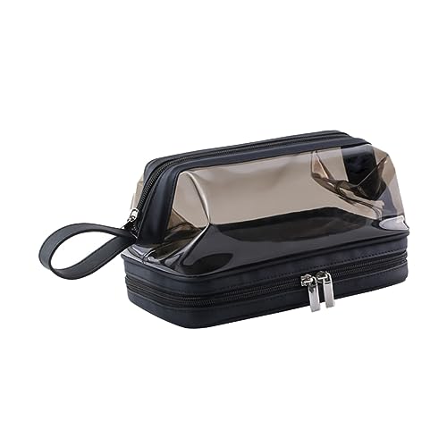 TOGEVAL Handliche Kosmetiktasche mit Doppellagigem TPU und Trocken Nass Getrennt Praktische Gym Shower Bag und Travel Toiletry Organizer für Frauen Kompakt und Hängbar für Reisen und von TOGEVAL