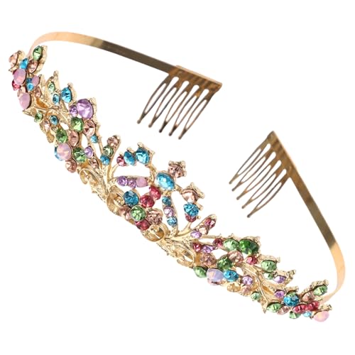 TOGEVAL Hochwertige Braut Tiara mit Funkelnden Strasssteinen Verstellbar und Bequem Modischer Haarschmuck für Hochzeit Party und Festliche Anlässe Eleganter Prinzessin Haarreif Silber mit von TOGEVAL