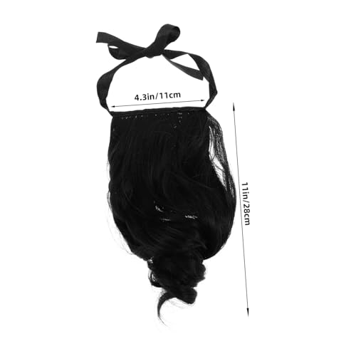 TOGEVAL Hochwertiger Pferdeschwanz Haarteil mit Bindeband Lockige Braune Drawstring Ponytail Extension für Damen Trendiger Hoher Einfach zu Befestigen Vielseitige Farboptionen Bequem und von TOGEVAL