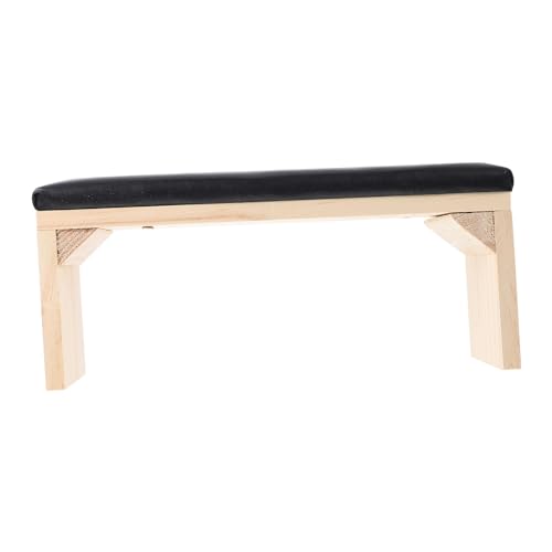 TOGEVAL Holz Leder Handgelenkstütze Maniküre Kissen Komfortables Nagelkunst Handpolster für Salon und Heimgebrauch Ergonomische Handauflage für Nageldesign und Maniküre von TOGEVAL