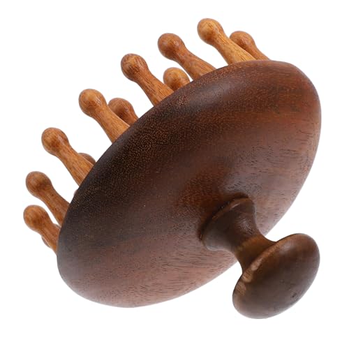 TOGEVAL Holzkamm mit Breiten Zähnen Sanfte Kopfhautmassage Handlicher Massagekamm für Frauen Entwirrt Schonend Fördert und Durchblutung Praktisches Design für Tägliche Anwendung von TOGEVAL