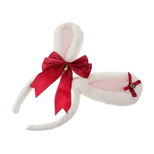 TOGEVAL Kaninchenohr Haarband Mit Ohr-design Aus Plüsch Kostüm Stirnband Für Mottopartys Cosplay Und Mehr Stylische Haarnadel Als Accessoire Für Lolita-outfits von TOGEVAL